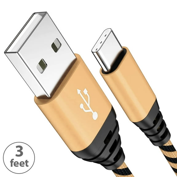 3FT USB Type C Cable Fast Charging Cable USB-C Type-C 3.1 Data Sync Charger Cable Cord For Samsung Galaxy S10 S10e S9 S9  Galaxy S8 S8 Plus Nexus 5X 6P OnePlus 2 3 LG G5 G6 V20 HTC M10 Google Pixel XL