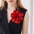 thumbnail image 3 of Wmool French Satin 19cm Large Flower Brooch Flower Clothing Accessory Brooch Lot M9, 3 of 8