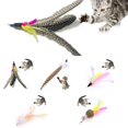thumbnail image 2 of Cat Wand Toy Attachment Fake Feather Pet Teaser Refill Cat Stick Toy Replacement, 2 of 8