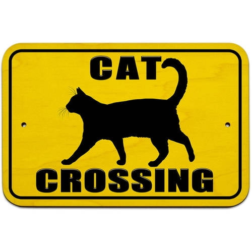 Cat Crossing Sign - Walmart.com