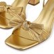 thumbnail image 3 of Sandalias ISNOM, tacones dorados, lazo, nudo, tacón ancho para boda, 3 of 7