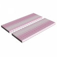 thumbnail image 1 of Pale Pink Bench Cushion Set of 2, Chevron Zigzag Pattern Twisted Parallel Lines in Vibrant Tones Graphic, Standard Size Foam Pad and Decorative Cover, Magenta White, by Ambesonne, 1 of 4