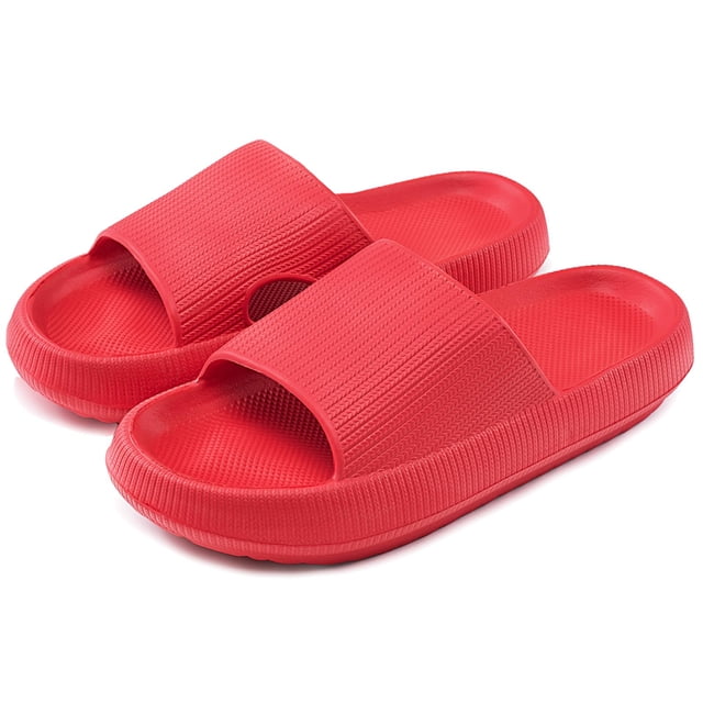 Zapatillas Rosyclo Cloud Soft, antideslizantes, rojas, interiores y exteriores