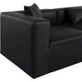 thumbnail image 6 of Meridian Furniture Cube Black Vegan Leather 4-Pc. Modular Sofa, 6 of 9