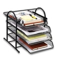 thumbnail image 1 of Desktop Stora Rack With 4 Sliding Trays, Mesh File Stora Rack, Suitable For , Mail, , Letters, Fs And Sorters, 1 of 5