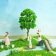 thumbnail image 4 of Plantas falsas Árboles Artificiales Miniatura Paisaje Decoraciones DIY Artesanía Adorno para Office Hotel Dormitorio 5 piezas AweSitey HA011920-00, 4 of 7