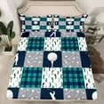 thumbnail image 2 of Feelyou Est Sleep Golf Full Size Sheets for Kids, Ball Sports Lover Bed Sheets, Navy Grey Patchwork Sheet Sets, Luxury Bedroom Decor, 4-Piece, 2 of 7