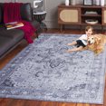 thumbnail image 5 of SAFAVIEH Tucson Jaylyn Oriental Machine Washable Area Rug, Dark Gray/Gray, 5' x 8', 5 of 13