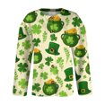 thumbnail image 4 of St. Patrick's Day Cardigan Sweaters for Women Oversized Cardigan Funny Shamrock Print Cardigans 2026 Spring Trendy St. Patrick's Day Knit Cardigans, 4 of 5