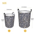 thumbnail image 5 of Balery Daisies Flowers Round Laundry Basket with Handles Waterproof Freestanding Laundry Hamper for Clothes Toys in the Dorm and Family-Medium, 5 of 8