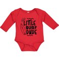 thumbnail image 3 of Inktastic Little Surf Dude with Surfboard Boys Long Sleeve Baby Bodysuit, 3 of 5