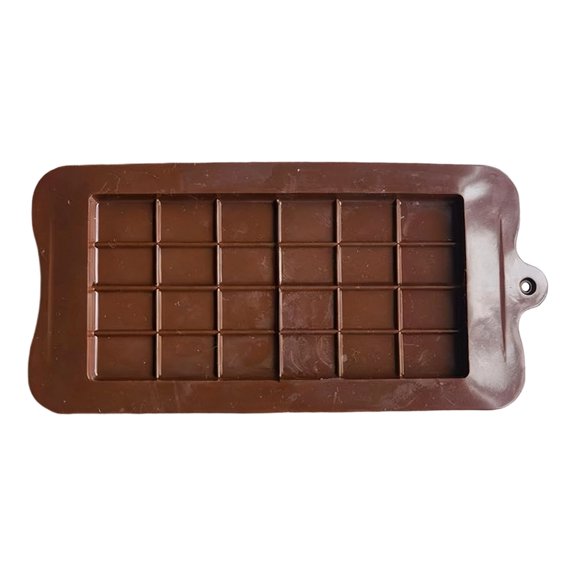 Eqslft Chocolate Bar Molds Silicone Classic 1 Pack, 24-Cavity Square Shape Baking Mold for DIY Chocolate Waffles Pudding Kitchen Use
