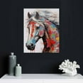 thumbnail image 4 of JEUXUS Graffiti Colorful Horse Canvas Abstract 3 Panel Wall Art Horse Oil Paintings Wild Animals Prints Poster with Vivid Color for Living Bedroom Home Decor Framed Ready to Hang 16x20in, 4 of 4