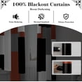 thumbnail image 3 of Burnt Orange 100% Blackout Curtains for Bedroom, Set Rust Modern Abstract GeomSetric Black Out Curtains Insulated Room Darkening Window Drapes for Living Room 53"W x 96"L (Pack of 2), 3 of 6