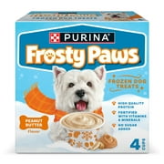 Purina Frosty Paws Peanut Butter Flavor Frozen Dog Treats, 4 Count