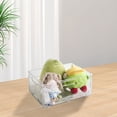 thumbnail image 2 of weibbin Foldable Storage Baskets For Organizing Pantry Organizer Bins Kitchen Laundry Garage Refrigerator Bathroom Countertop Organizer Clear, 2 of 7