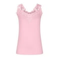 thumbnail image 2 of Alkepwun Women's Lace Trim Tank Tops Fashion Sleeveless Shirt Slim Fit Camisole Summer Cute Tops Vest Blouse, 2 of 5