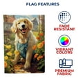 thumbnail image 5 of America Forever Spring Summer Golden Retriever Dog Garden Flag 12.5 x18 inch Double Sided Golden Retriever Puppy Floral Spring Garden Flag for Outdoor Dog Flag Yard Decoration, 5 of 7
