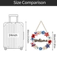 thumbnail image 6 of StlyGar 4th of July Hanging Door Sign Wooden Double-Sided Printing Flower Star Patriotic Wall Door hanger Fourth of July Independence Day Memorial Day July 4th Window Porch Decorations, 6 of 7