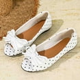thumbnail image 6 of Gpaecead Women's Polka Dot Bow Flats Peep Toe Vintage Slip On Cushioned Insole Non Slip Shoes For Commute And Casual, D-White, 6 of 8