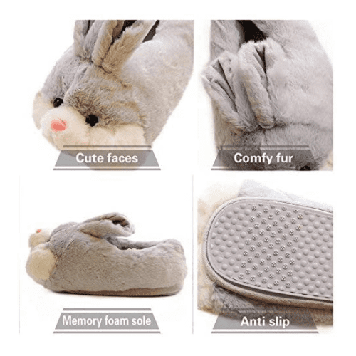 Damaie Classic Bunny Slippers For Women Funny Animal Slippers For Girls Cute Plush Rabbit Slippers Easter Bunny Slippers Gifts Pink S Pink S