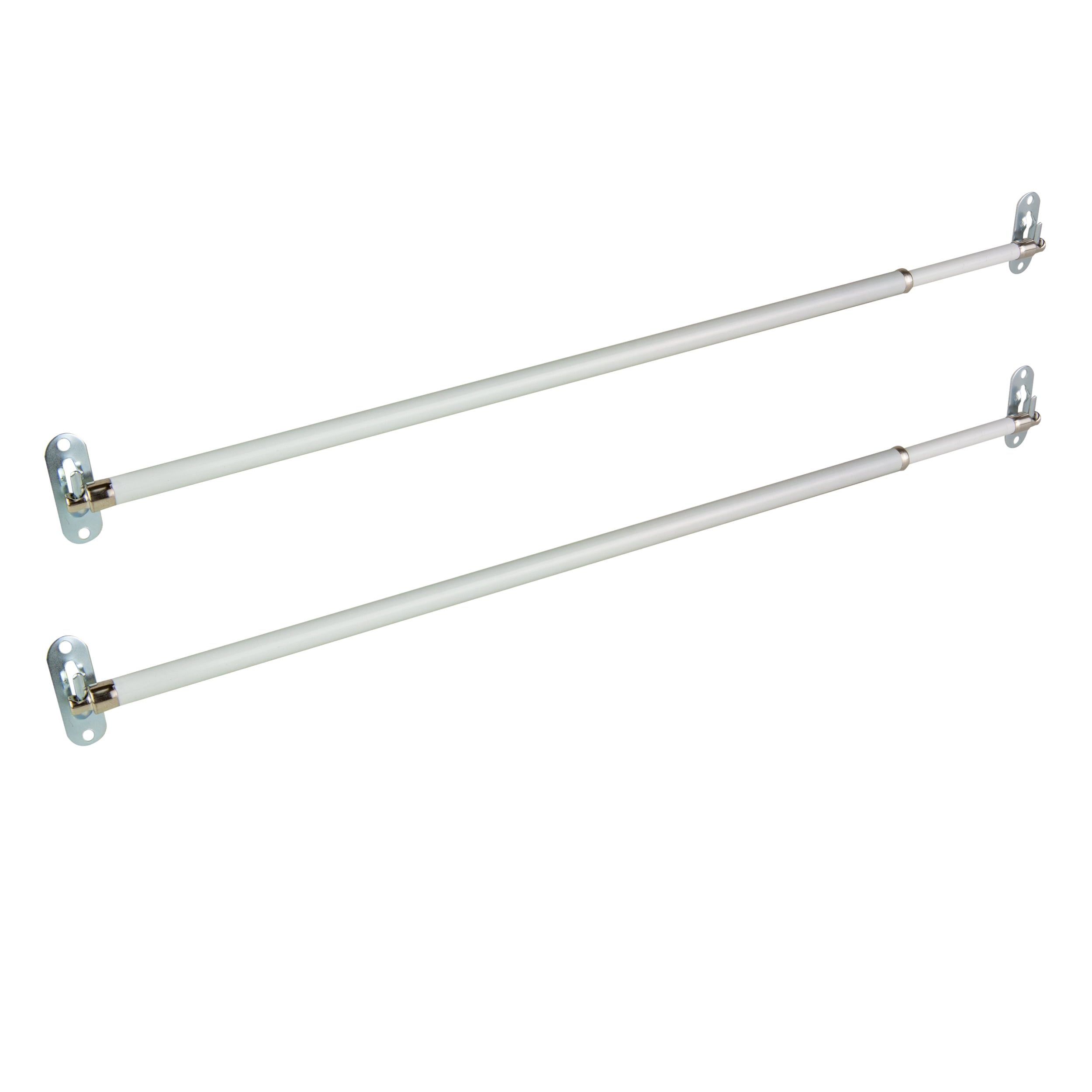 Adjustable 48" to 84" Round Sash Rod in White (Set of 2)
