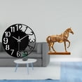thumbnail image 2 of Reloj de pared grande,Reloj de pared acrílico silencioso y moderno,Reloj de pared grande para oficina,silencioso,fácil de leer y sencillo.,Estatuas de caballos,Estatuas de caballos Figura de, 2 of 8