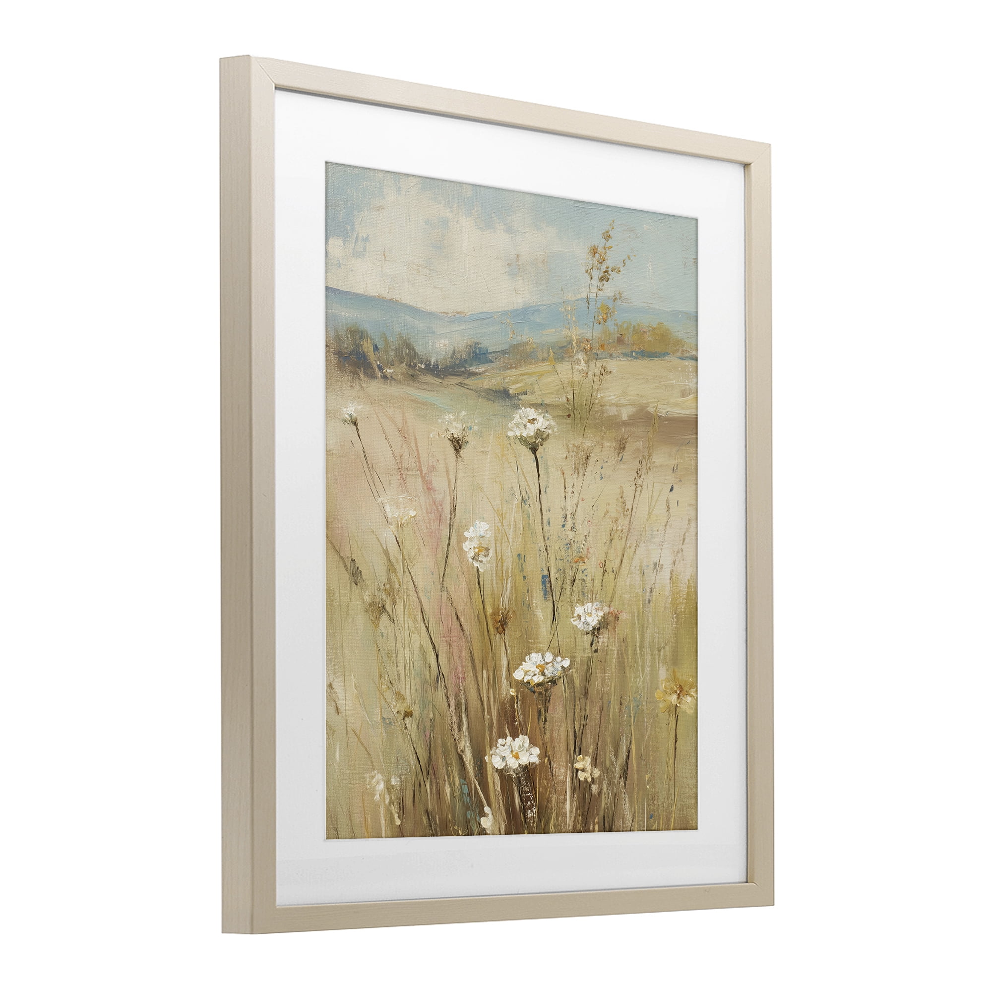 Stupell Industries Natural Lush Hillside Blooms Birch Framed Print Under Glass, design by Svetlana Aleynikova