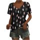 thumbnail image 2 of Fiudx Ofertas Del Día Camisetas Holgadas de Manga Corta con Cuello En V Informales con Estampado de Moda para Mujer, 2 of 5