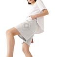 thumbnail image 5 of Guluxicc 2 Piece Women's Outfit Sets Basic T Shirt Matching Side Slit Shorts Eyelet Embroidery Casual Outfits for Spring and Summer, 5 of 5