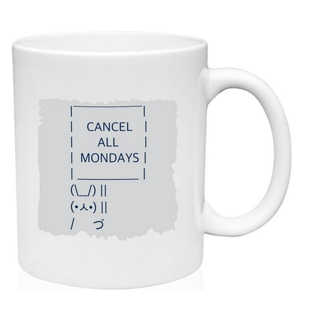 

Cancel All Mondays Bunny Mug Large Coffee Mug 15 oz Ceramic Coffee Mug Funny Gift Cup