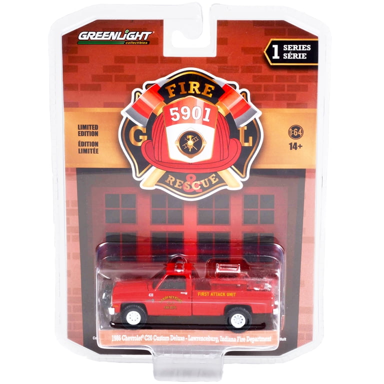 1986 Chevrolet C20 Custom Pickup Truck Red First Attack Unit