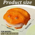 thumbnail image 2 of JKCCZLL Novel Frog Airpod Case Wireless Earphone Protector Cover for Air Pods 4 for Air Pods Pro 2 3 Ugly Toad Earbuds Cases Creative Animals Soft Anti-Scratch Protectors,Unique Gift,orange, 2 of 7