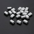 thumbnail image 4 of 100pcs 1/8 Inches 3MM Wire Rope and Cable Aluminum Crimping Loop Sleeve Steel Rope Joint Aluminum with Double Holes, 4 of 9