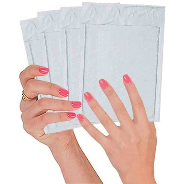 Pack of 20 Poly Bubble Mailers 4x7. Small Padded Envelopes 4 x 7 White Cushion Envelopes Self