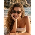 thumbnail image 3 of KALIYADI Sunglasses Womens Polarized Womens-Sunglasses: Trendy Sun Glasses with UV400 Retro Style for Party Beach Shopping（2 Pack), 3 of 10