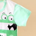 thumbnail image 6 of WUANDIXFA New Born Clothes Baby Boy 3 6 9 12 Months Cotton Cute Short Sleeve Romper Summer, Baby Boy Sleepers Baby Boy Pajamas Baby Boy's Clothing,Green,9-12 Months, 6 of 8