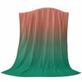 thumbnail image 6 of Red Green Ombre Blanket Soft Cozy Warm Throw Blanket for Couch, Plush Fuzzy Flannel Fleece Blankets for Sofa, Modern Art Gradient Orange Bed Blankets Lightweight Gifts for Women, 40"x50", 6 of 9
