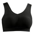 thumbnail image 2 of Women's Full Coverage Everyday Bra Comfortable Breathable Wirefree Wide Strap Plus Size No Underwire Bras for Older (2XL, Black), 2 of 6