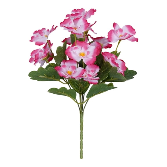 Beautynvta Artificial Flowers, 11.8'' Pink Fake Flowers with Stems, for Wedding Bouquets Home Decor Table Centerpieces Outdoor Office Family Party Decoration