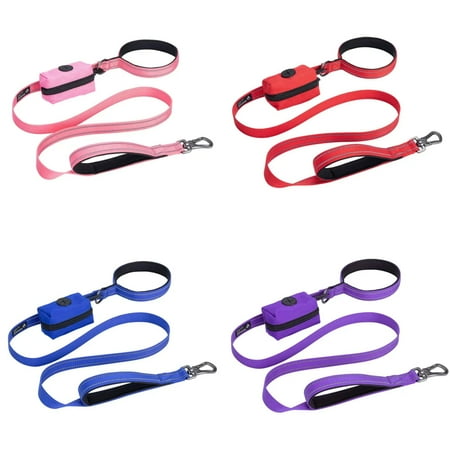 WFUPENG Adjustable Hands-Free Pet Leash with Food Pouch Bungee Rope for Dog Walking Mini Bag for Dog Feed Bowls