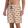 thumbnail image 2 of Rocae Cute Heart Fox Cartoon for Men's Beach Shorts Casual Elastic Waist Drawstring Summer Beach Shorts,S-3XL-X-Large, 2 of 6