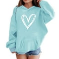 thumbnail image 4 of Ruyang Girls Oversized Heart Hoodies Fall Winter Trendy Pullover Hoodie Pocket Personalized Graphic Hooded Sweatshirts, 4 of 6