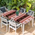 thumbnail image 2 of Red Black Boho Table Cloths for 4 Foot Rectangle Tables, Vintage Abstract Art Ethnic Tribe Patio Waterproof Elastic Fitted Tablecloths, Washable Rectangular Table Cover for Camping, 2 of 8