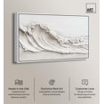 thumbnail image 2 of Wave on White Canvas Neutral Boho by Art Remedy, White Frame, 45 x 30, 2 of 7