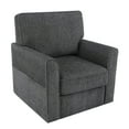 thumbnail image 2 of 360° Swivel Chair Accent Barrel Armchair Swivel Sofa Chair with Side Pockets for Living Room, Bedroom, Office and Hotel (Grey), 2 of 12