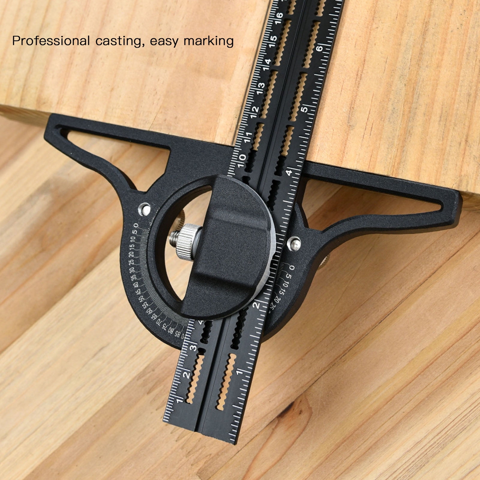 Nieyigj Combination Angle Ruler Multi Function Movable Woodworking Horizontal Universal Vernier Bevel Protractor 12 inches / 300mm Black