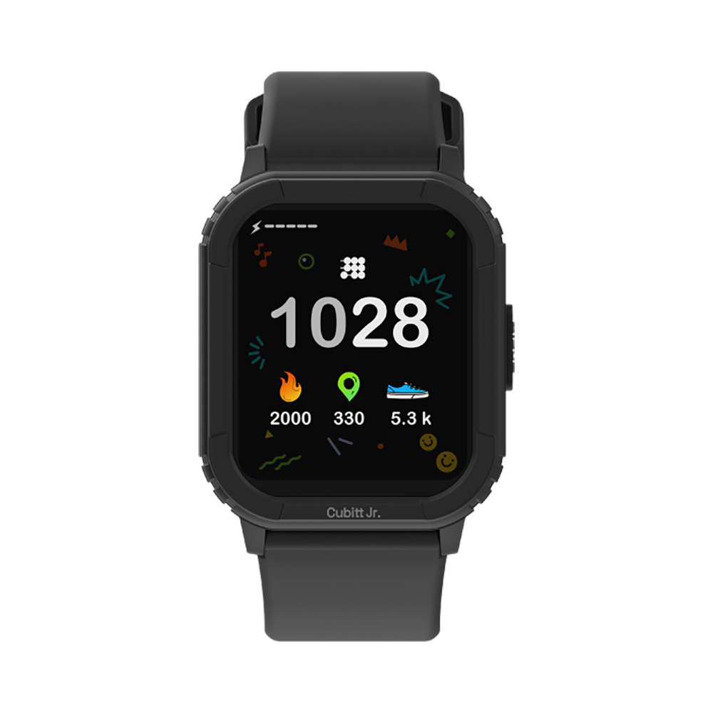 Cubitt Jr Smart Watch Fitness Tracker for Kids and Teens, Waterproof Black