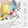 thumbnail image 3 of Easter Bunny Throw Blanket, Cute Soft Ligtweight White Blanket, Durable Cozy Anti-Pilling Flannel Blanket for Baby Kids Girls Best Gift Home Decor 30"x40", 3 of 6