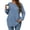 Blue, variant on LANREMON Women's Plus Size Crewneck Long Sleeve Tops Casual Lightweight Fall Pullover Tunic Sweaters Shirts